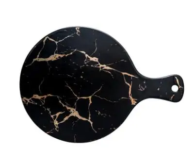 1pcs Lekoch креативная мраморная полоса большая прямоугольная и круглая керамическая тарелка для пиццы кухонная посуда фарфоровая суши-посуда - Цвет: 1pcs