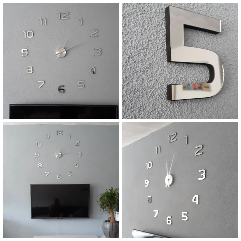 DIY 3D акриловые настенные часы наклейки НОВЫЕ ПОСТУПЛЕНИЯ Большие кварцевые часы иглы современный стиль домашний декор Relogio De Parede