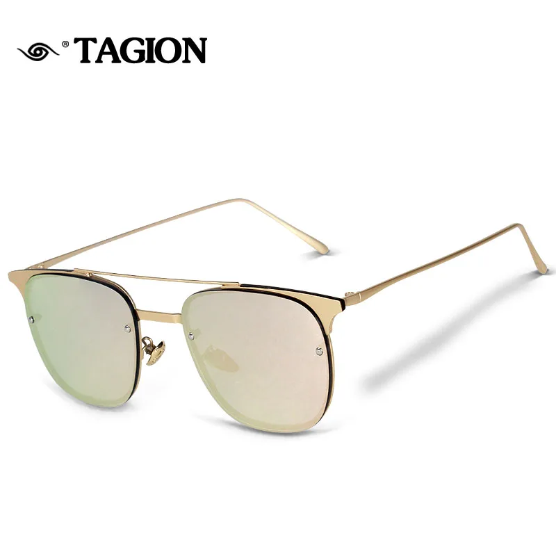 Женские и мужские солнцезащитные очки без оправы TAGION цветные фотохромные с