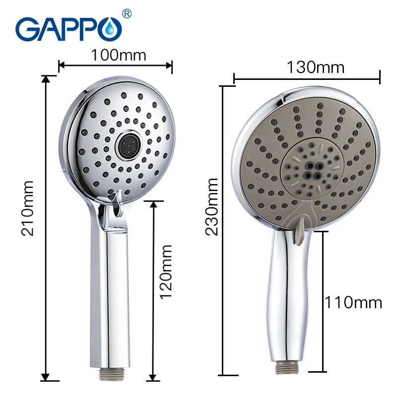 GAPPO опрыскиватель для душа ручная Регулируемая насадка спа под давлением