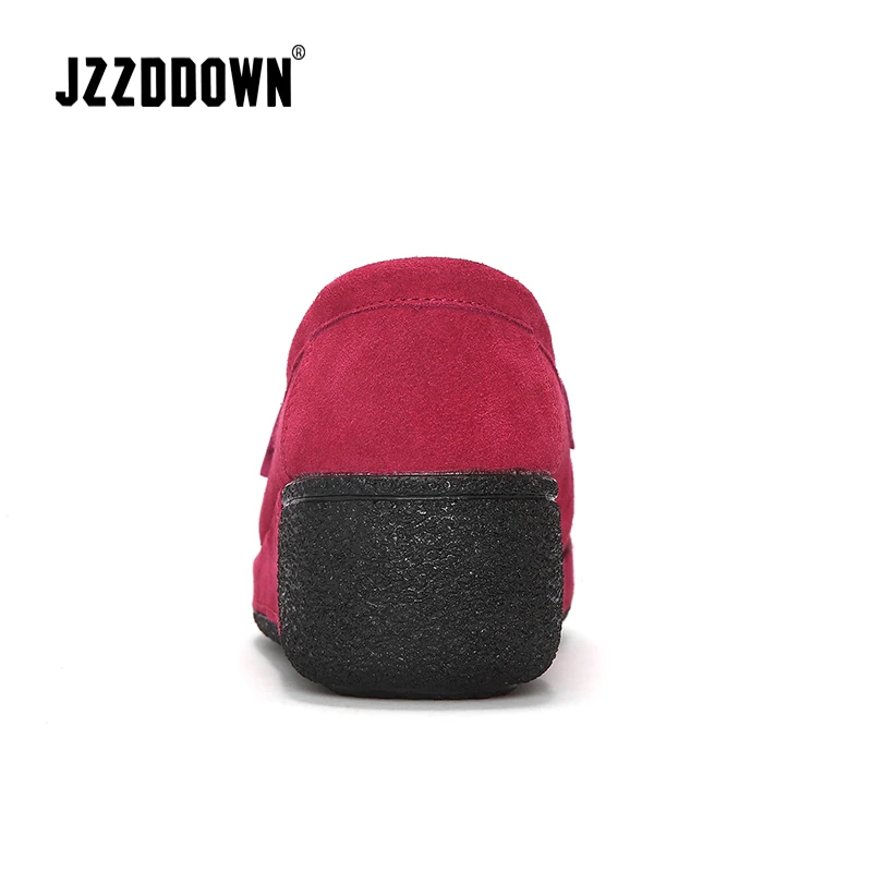 Женская Повседневная обувь из натуральной кожи на платформе замшевые женские