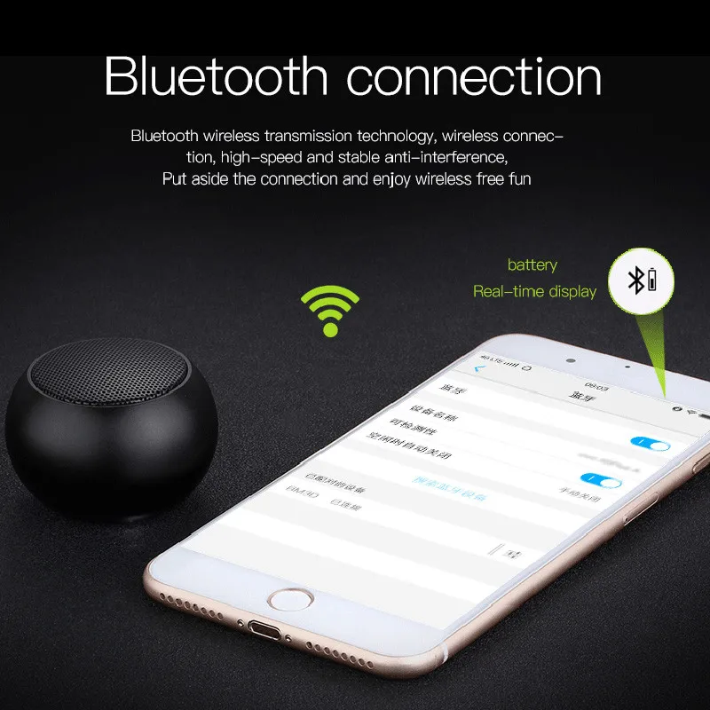 Беспроводной Bluetooth мини динамик BM3D сабвуфер портативный для звонков стерео