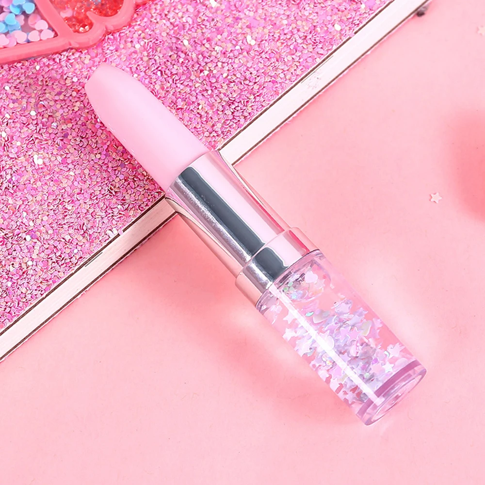 light pink Креативная ручка в форме губной помады блестящая гелевая ручка зыбучие пески 0,5 мм Канцелярия: ручка с подписью школьные офисные принадлежности - Цвет: light pink