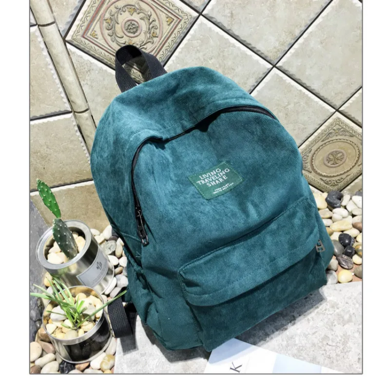 2019 женский вельветовый тканевый рюкзак бархатная школьная сумка Mochila Feminina