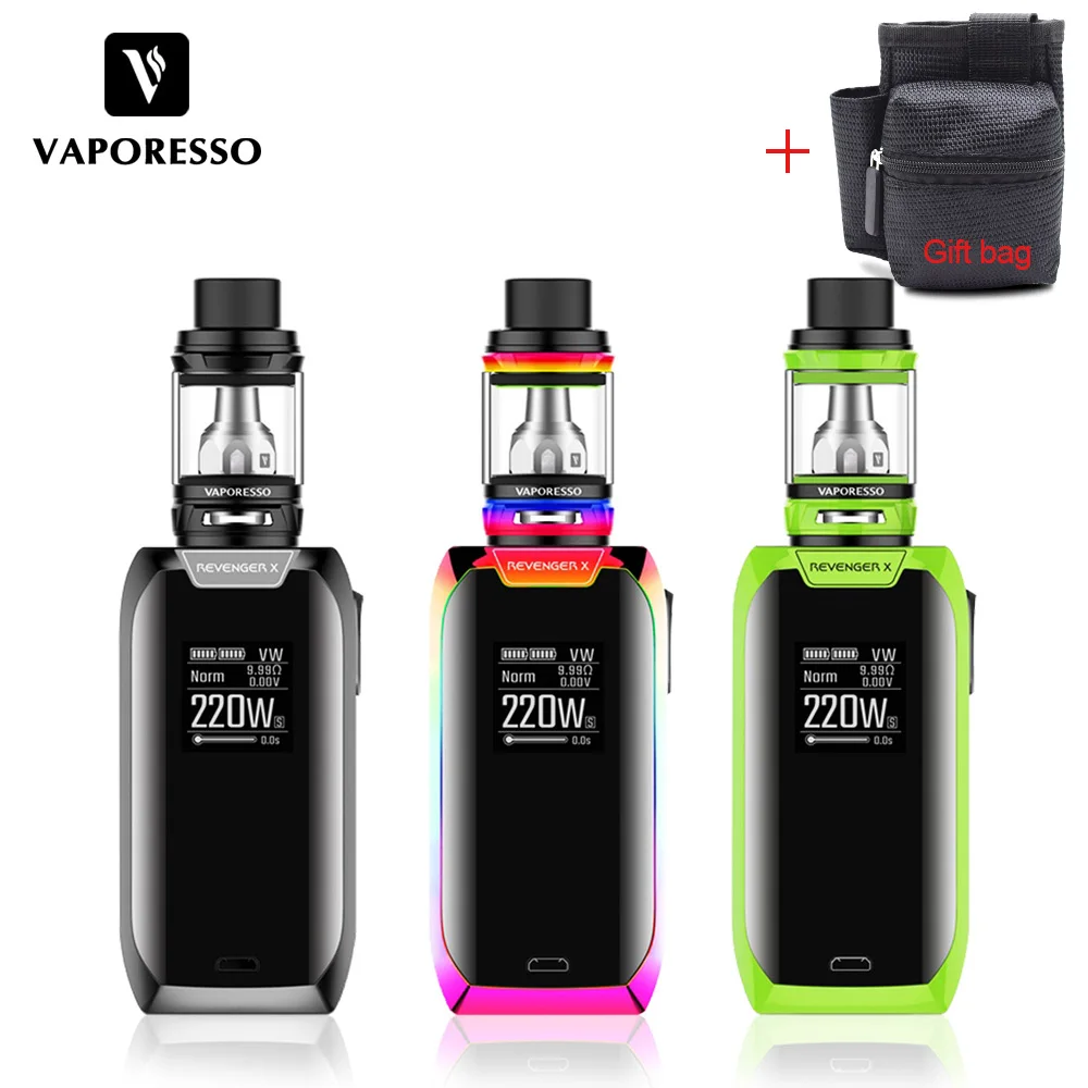 Оригинальный vaporesso Мститель X 220 Вт TC комплект с 5 мл nrg бак и x mod поле Электронные