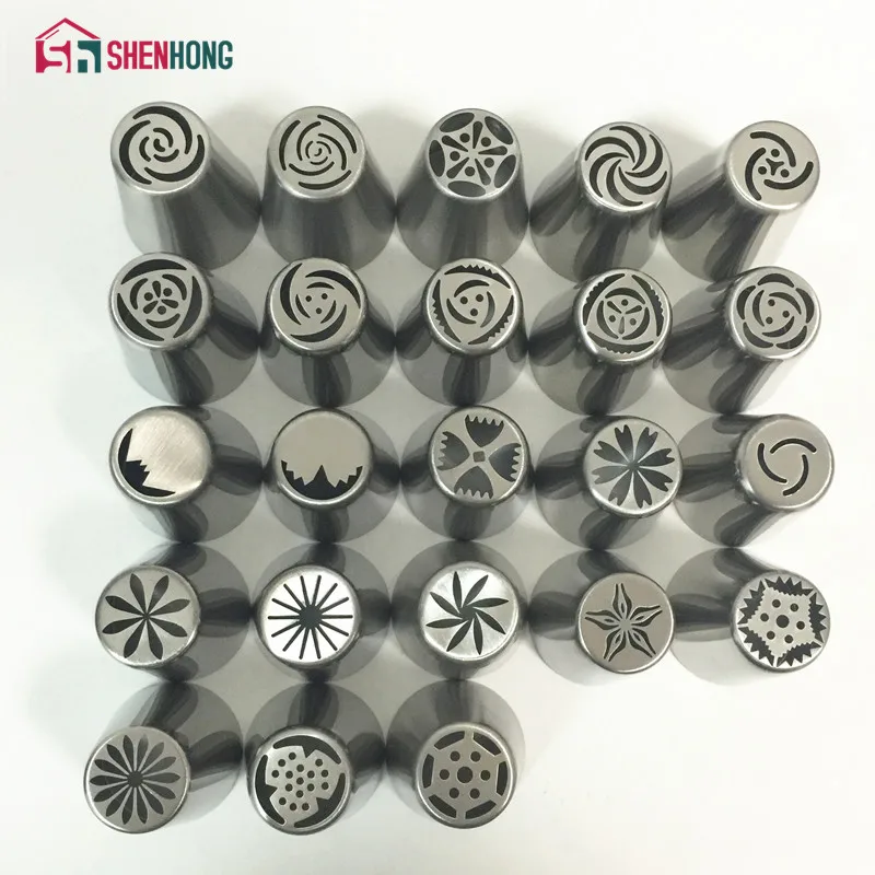 23 шт./компл. наконечники для выпечки торта из нержавеющей стали насадки украшения