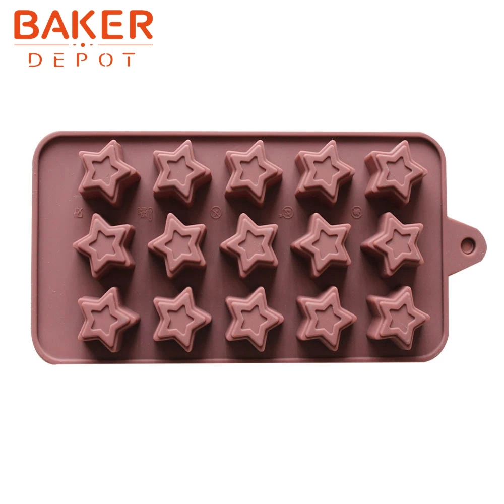 Силиконовые формы для кубиков льда 15 решеток DIY Форма шоколада звезды силиконовые формы SICM-115-14