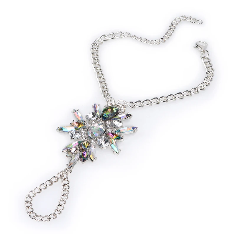 Ojshang Модные Новые камни роскошь Мульти Кристалл Браслеты и Ножные Jewelry Чешский Gem