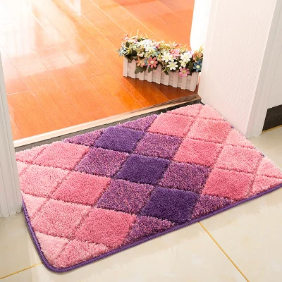 purple Противоскользящие Tapis De Bain для Гостиная красочные Bedmat для декора из микрофибры Ванна коврики в дома Ванная комната и кухонный ковер в комнате - Цвет: purple