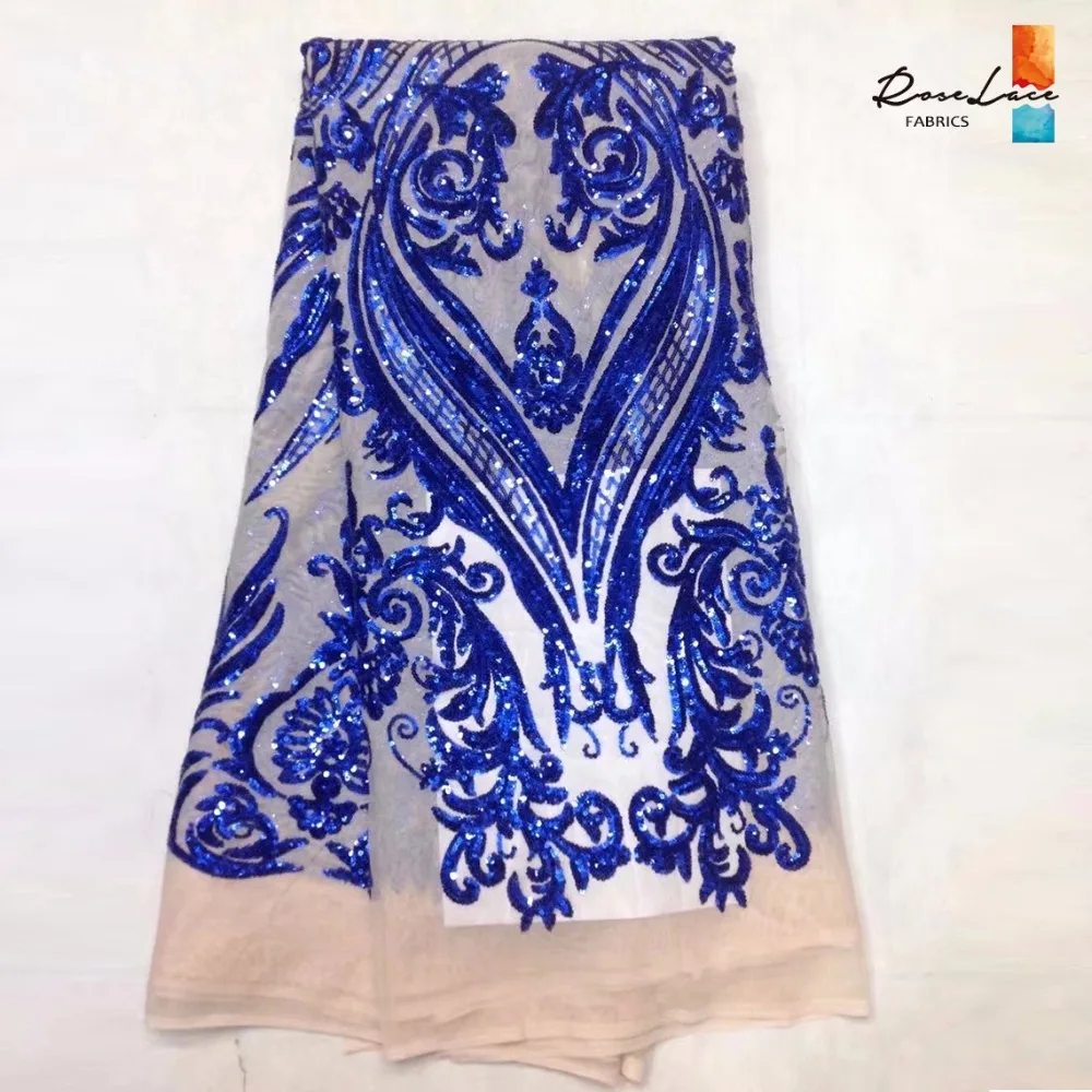 Красные блестки вышитые сетчатые кружевные ткани для индийских женщин вечерние