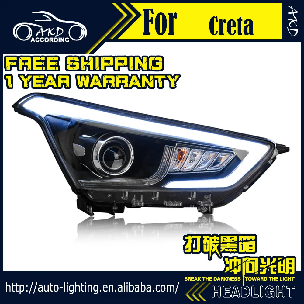 АКД бренд фары для hyundai Creta фара- IX25 светодиодный фар DRL поворотов Bi Xenon объектив hid вариант