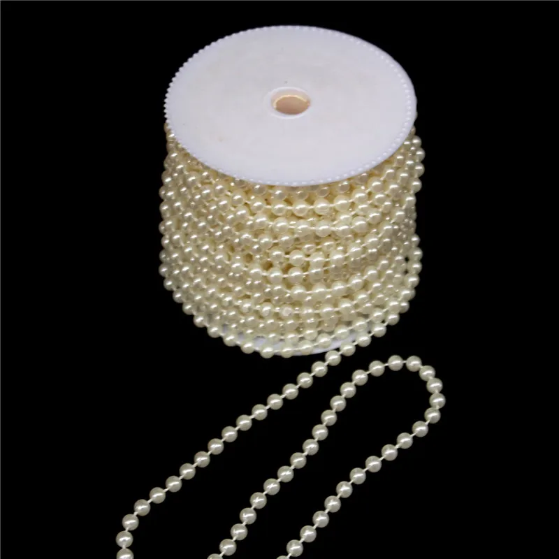 1 метр/упаковка прямые круглые имитация жемчуга пластиковые бусины для ювелирных