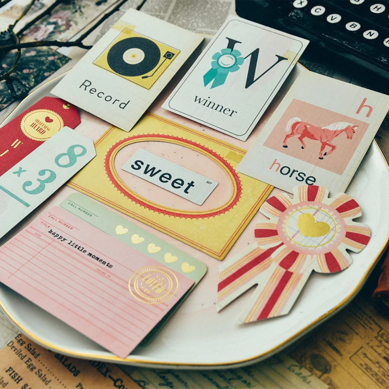 79 шт. красивая бумага высечек для скрапбукинга Счастливого