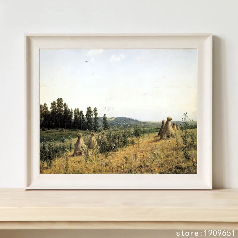 Без рамки классический Лес Дерево Люди Пейзаж холст печать картина маслом