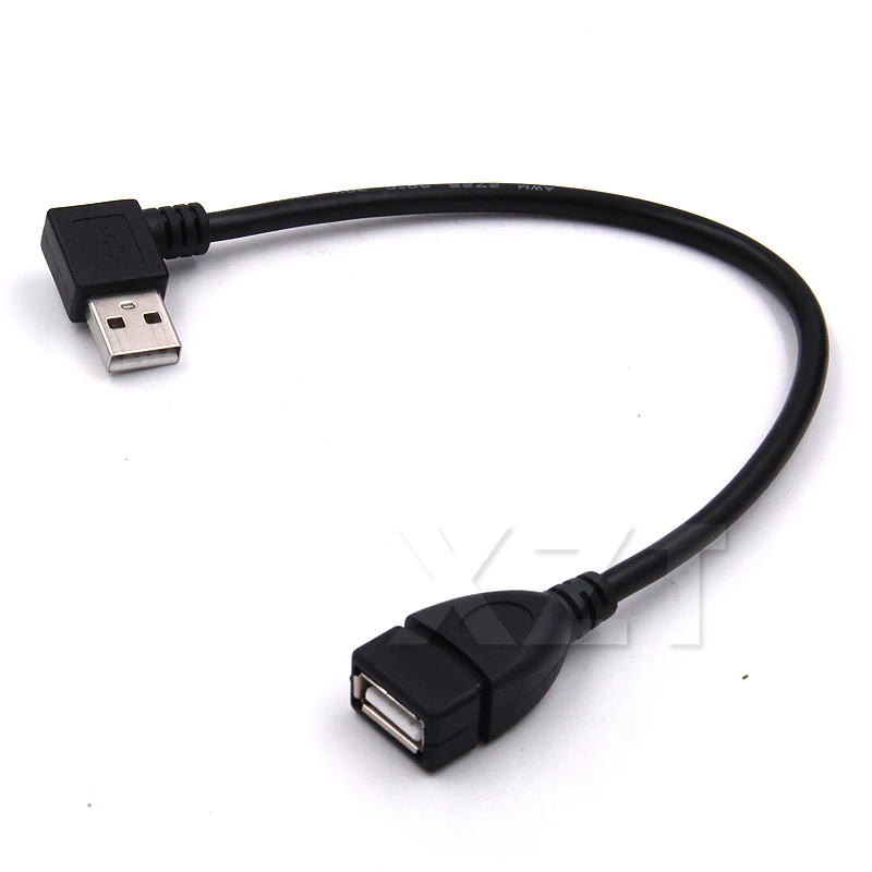 На 10 шт USB 2 0 Тип A папа к женскому кабель удлинитель шнур левый/правый угловой 90