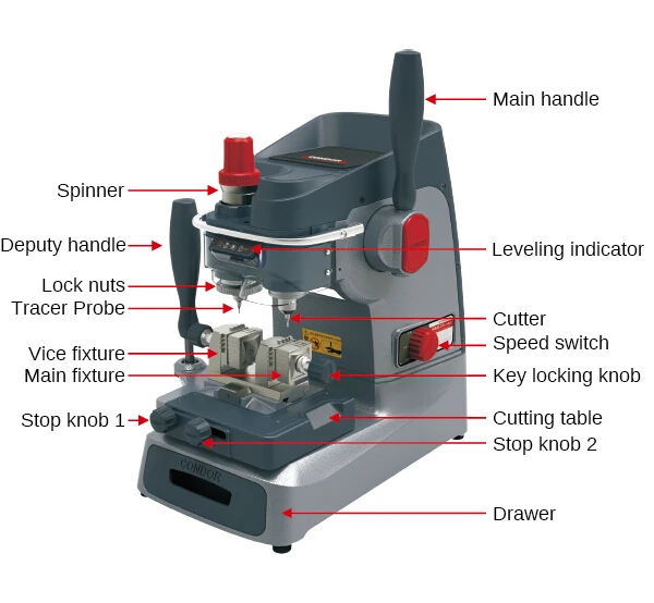 Xhorse Condor XC-002 Ikeycutter механический станок для резки ключей три года гарантии Выпуск