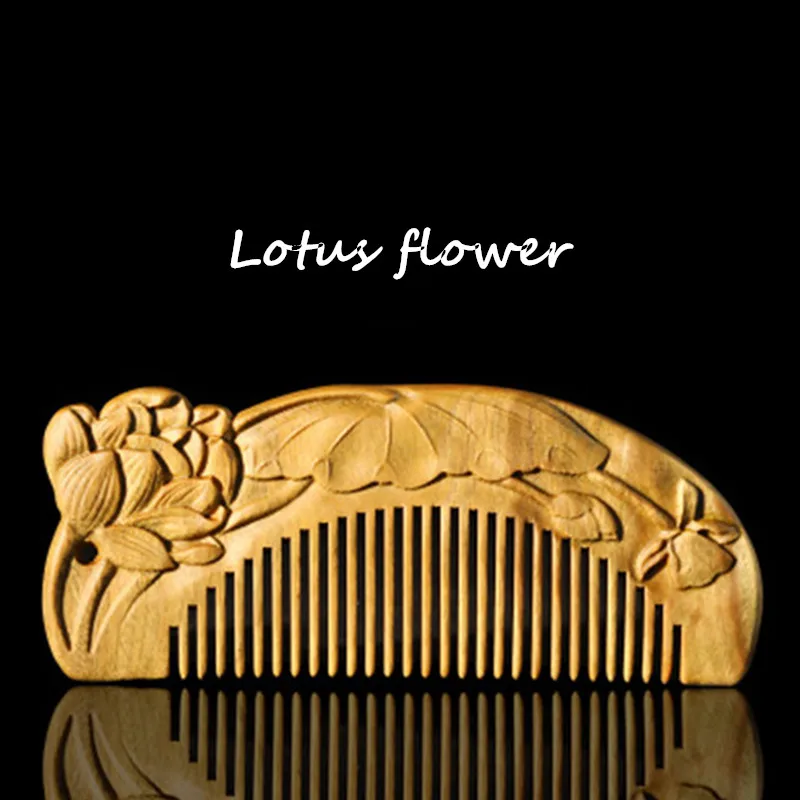 100% деревянная расческа для ухода за здоровьем Антистатическая Массажная детская