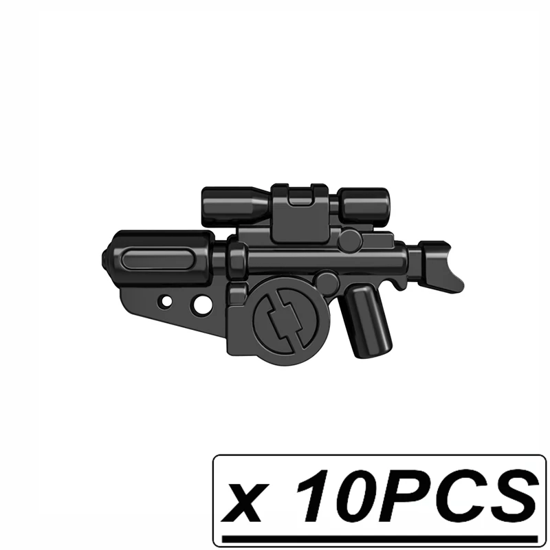 10pcs PGPJ0143 Guns Trek Halo Звёздные войны научная фантастика будущее оружие пакет для MOC части строительные блоки игрушки для детей - Цвет: 10pcs PGPJ0143