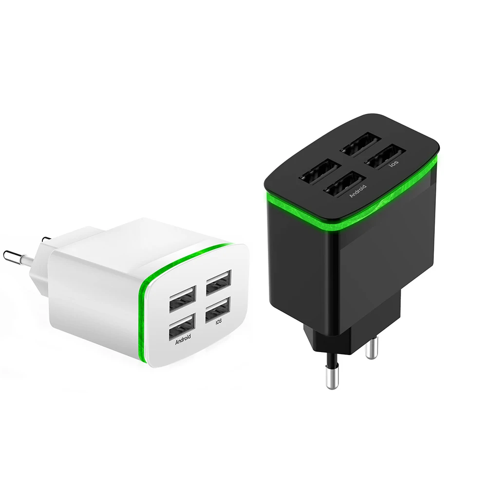 1 шт. 5 в 4A abs пластик USB зарядное устройство для iPhone X 8 7 iPad быстрое настенное ЕС