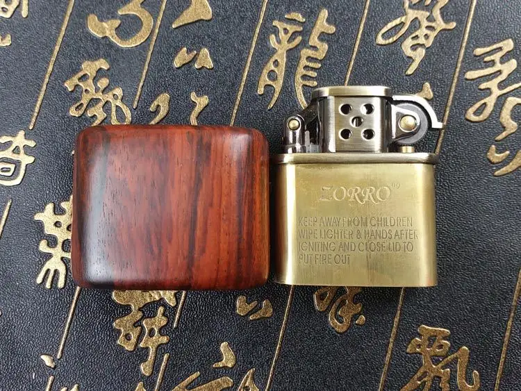 Зажигалка из розового дерева бензиновая для сигарет винтажная G шлифовальные