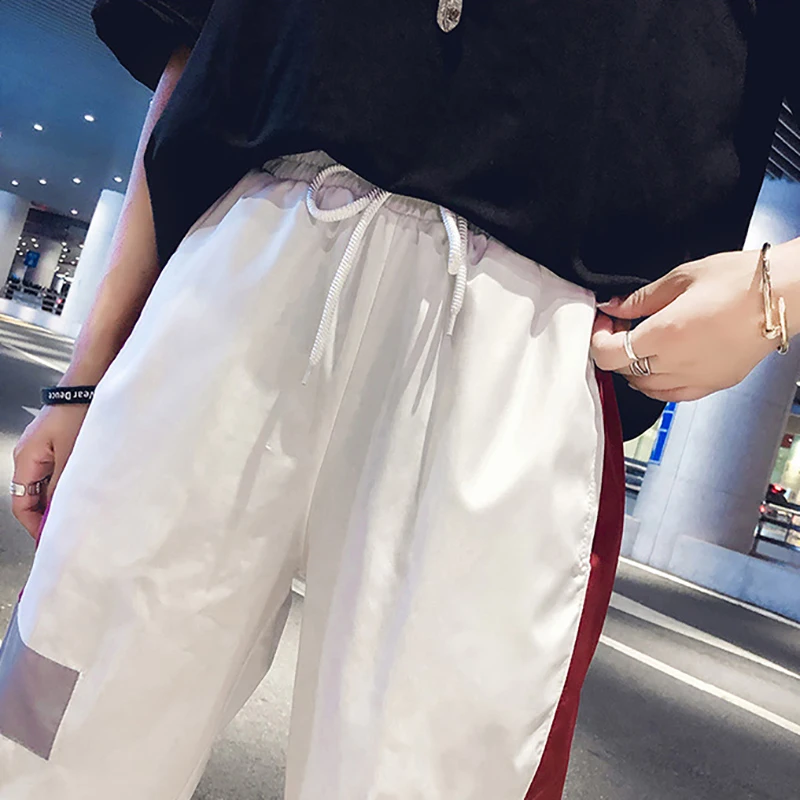 

High Waist Cargo Pants Women Pockets Patchwork Loose Streetwear Pencil Pants 2019 Fashion Hip Hop Women's Trousers