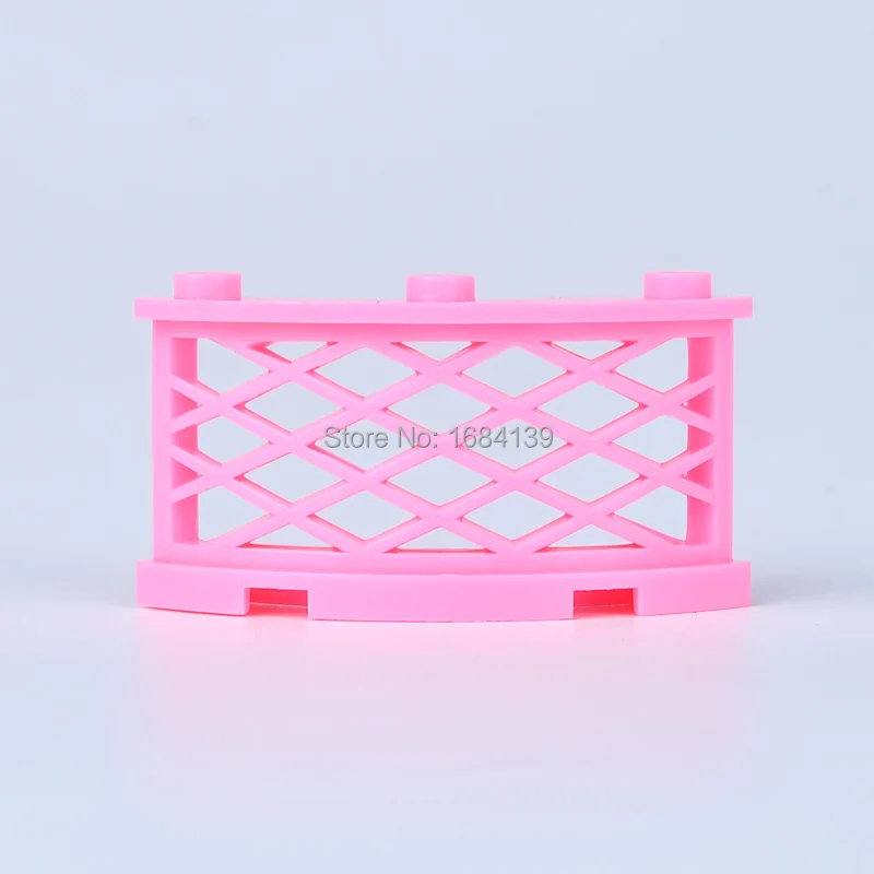 30pcs/Lot Corner bend Fence Knobs Garden DIY Block Brick Parts Assemble Particles Pink Castle City Restaurant Accessories | Игрушки и