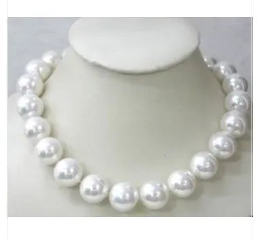 

New 14mm South Sea White Shell Pearl pendant Necklace AAA+