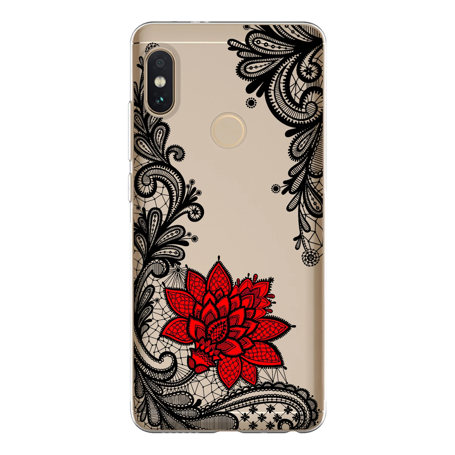 Мягкий чехол из ТПУ для Xiaomi Redmi 5 Plus 6 6A Note 4 4X Pro силиконовый мандала кружевной