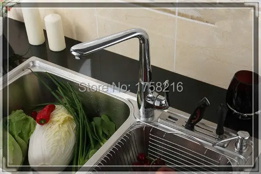2014 Freeshipping Contemporary Single Handle Hot Sell Beautiful Square Swivel Kitchen Faucet Sink Mixer Tap KF030 touch tap |