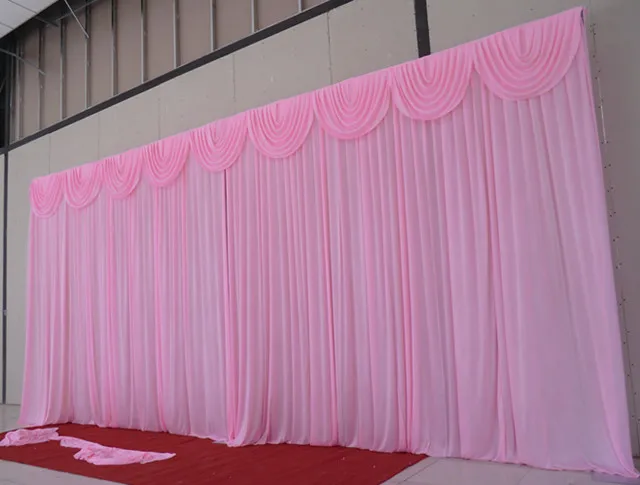 Горячая Распродажа двухслойный свадебный фон занавеска с искусственным замком