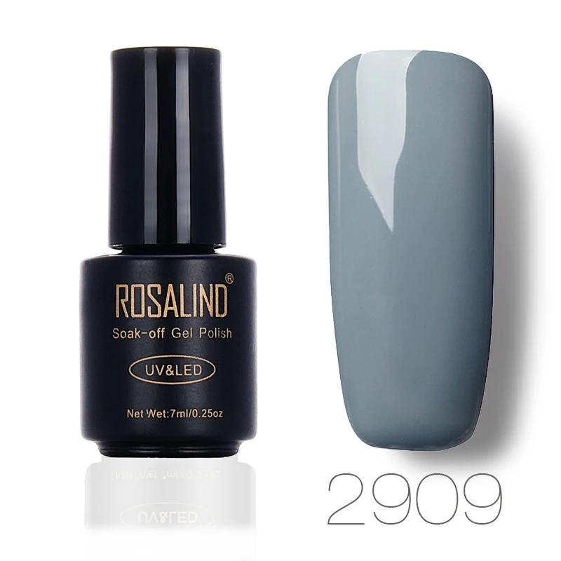 ROSALIND 7 мл Лак для ногтей великолепный цвет Гель-лак для ногтей Vernis полуперманентное верхнее покрытие Базовое покрытие гель-лаки для ногтей Гель-лак - Цвет: 2909