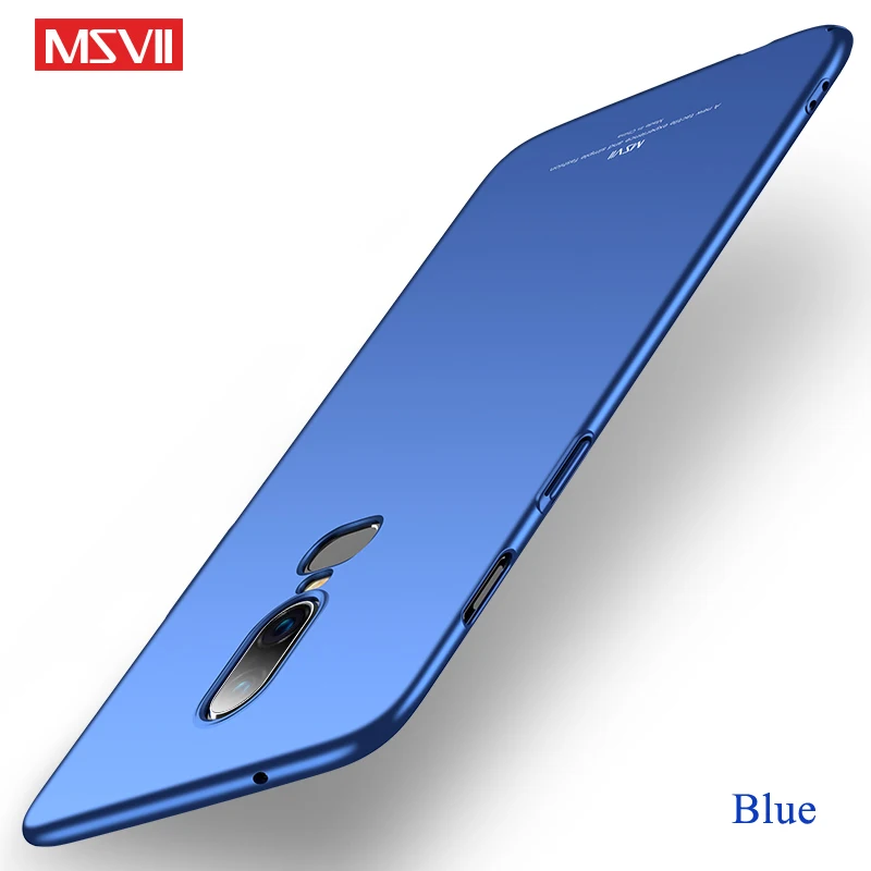 Blue Для OnePlus 7 Pro Чехол MSVII Тонкий матовый чехол для OnePlus 6 T 6 T 5 T Чехол-держатель чехол для One Plus 7 Pro 6 T 5 T - Цвет: Blue