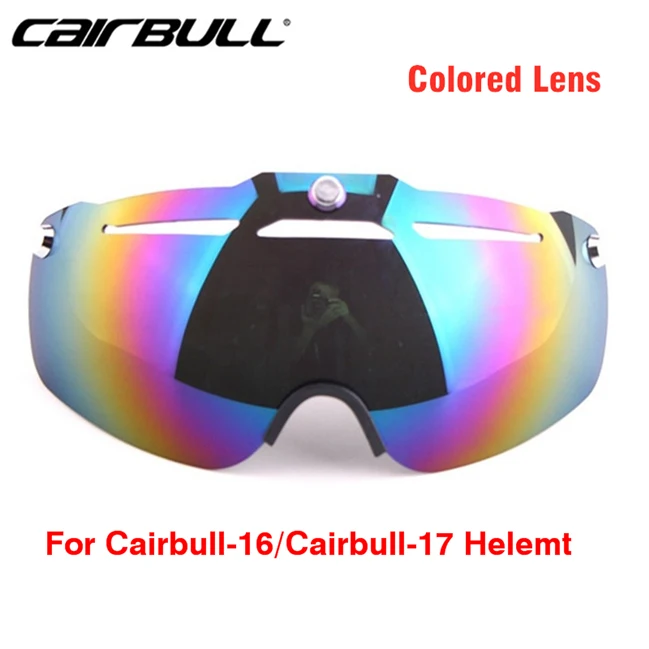 Colored lens Cairbull велосипедный шлем объектив Aero Road велосипедный шлем TT очки шлем магнитные линзы Желтый/цветной/серый/прозрачные очки - Цвет: Colored lens