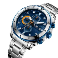 megir top brand chronograph quartz men watch luxury stainless steel business wrist watches men clock hour time relogio masculino