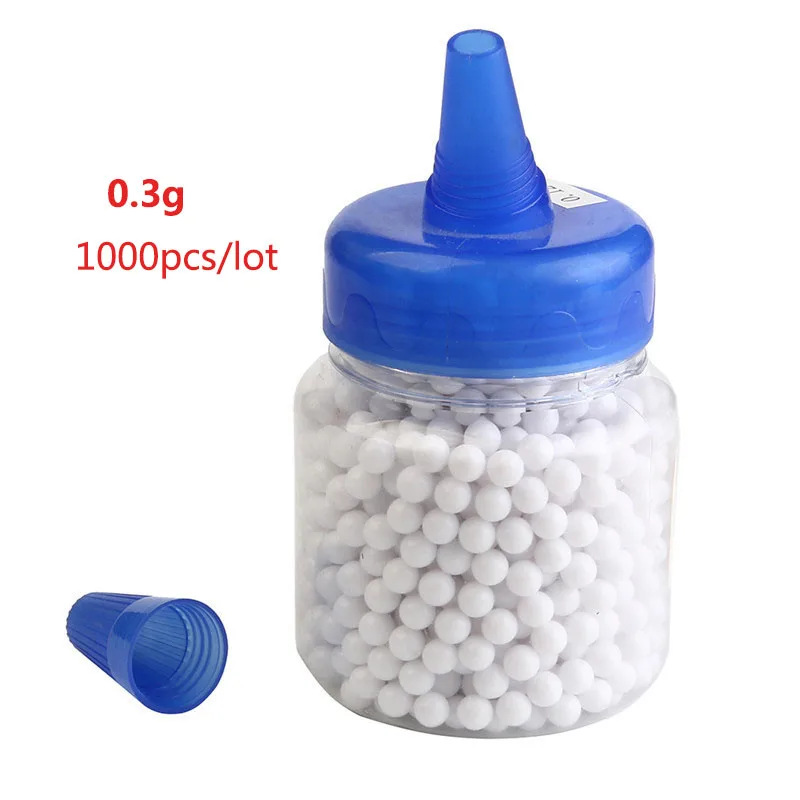 0.3g 1000pcs1 1000 шт страйкбол BB шары Пейнтбол Охотничья винтовка ударная тактическая пушка патроны стрелковое ружье пуля Рогатка с шариком - Цвет: 0.3g 1000pcs1