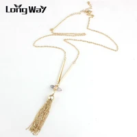 longway gold color necklace wholesale crystal charming necklaces jewelry for women vintage party hoilday accessories sne160218