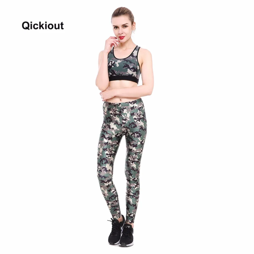 Женский комплект с бюстгальтером и леггинсами Qickitout быстросохнущие штаны для