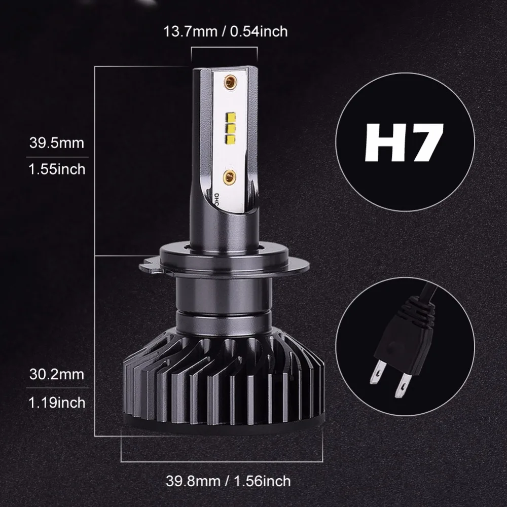 Infitary H4 светодиодный H1 H11 9005 9006 H7 автомобильных фар 72 Вт 12000LM лампы Противотуманные фары белый 6500 К 12 В led ла