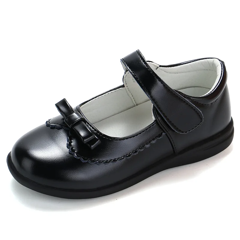 Детская кожаная обувь для девочек, модная детская обувь принцессы для девочек, Студенческая кожаная обувь, черные вечерние модельные туфли,...