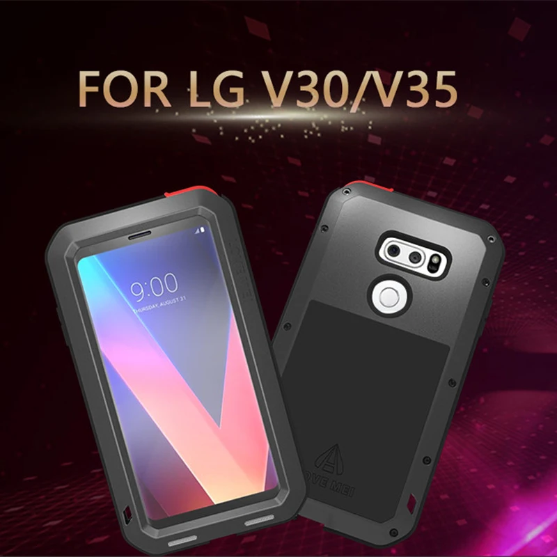 Алюминиевый металлический чехол для LG V30 ударопрочный полный корпус