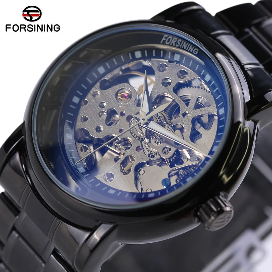 Модные спортивные механические часы-скелетоны мужские роскошные брендовые