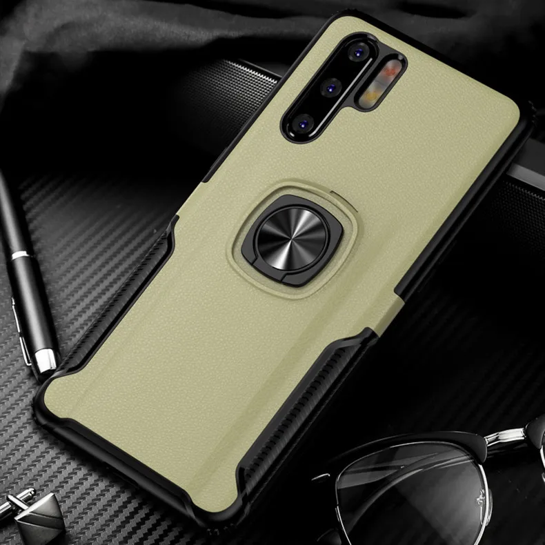 Gold Роскошный чехол Shockproor Armor для huawei Honor 20 Pro P20 Pro Honor20 mate 20 Lite, автомобильный держатель, кольцо, задняя крышка Honor20, чехол - Цвет: Gold