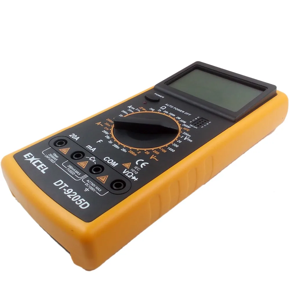 EXCEL DT9205D Цифровой мультиметр транзистор усиления тестер постоянной ёмкости