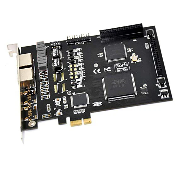 Двойной порт ISDN PRI TE220E PCI E цифровая карта T1 E1 Sup Port s Digium Sangom card FreePBX Issabel Asterisk для VoIP