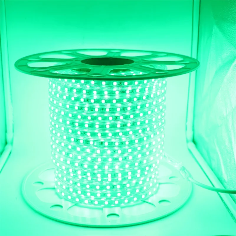 

SZYOUMY 30 Meters 220V SMD 5050 Led Strip Light 220V Power Plug White Warm White 60leds/m Waterproof IP65 Led Strips