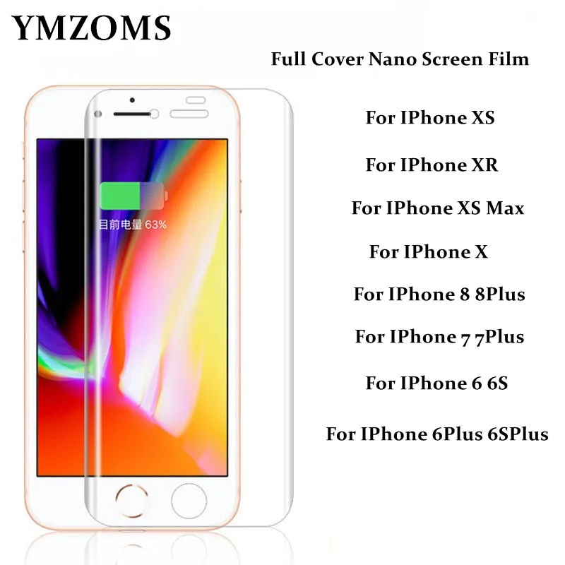 Защитная пленка для IPhone XS Max с полным покрытием экрана X XR 7 8 Plus 6s 11 12 (не стекло)