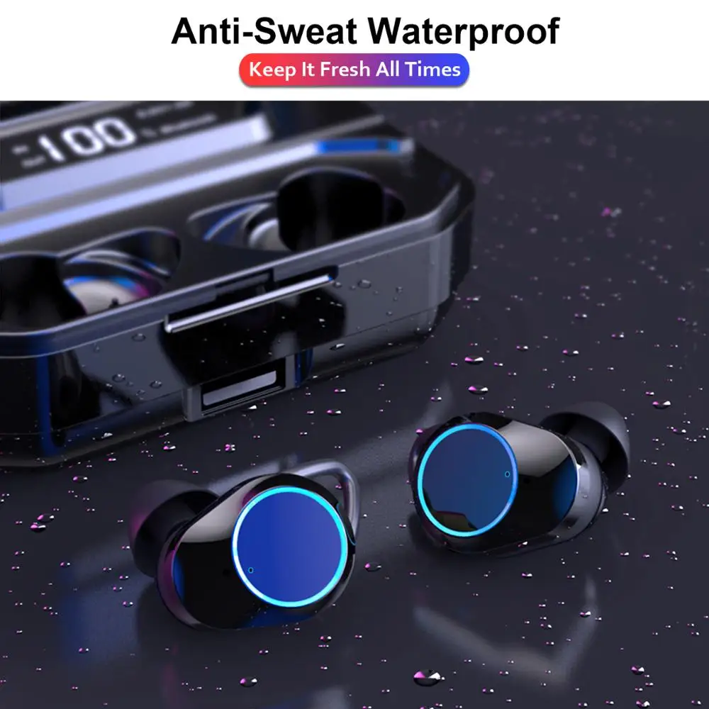 TWS 5,0 Bluetooth 6D стерео наушники беспроводные наушники IPX7 водонепроницаемые наушники 3300 мАч светодиодный умный внешний аккумулятор держатель для телефона