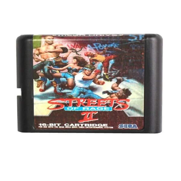 Игровая карта Sega MD-Streets Of Rage II для 16-битного игрового картриджа MD Megadrive Genesis system |