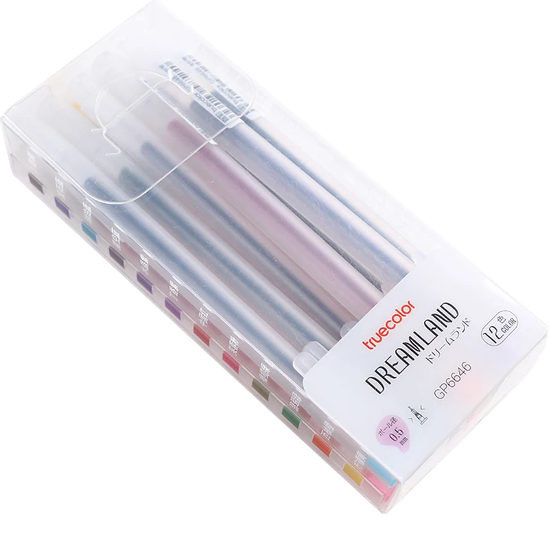 

12 colors/lot MIRUI stationery student creative painting notes color gel pen set colorful candy color pen school office supplies
