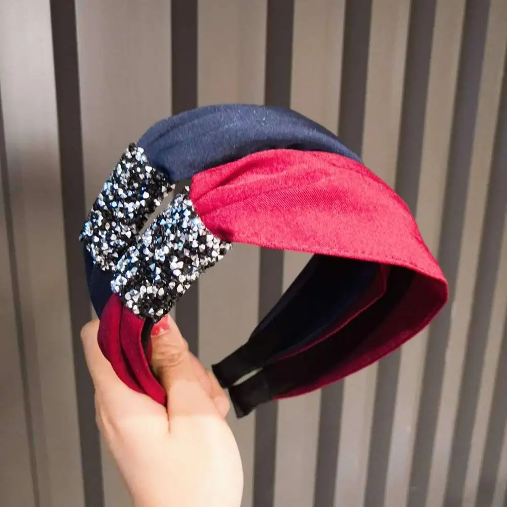 Высококачественные модные аксессуары для волос яркая однотонная тканевая